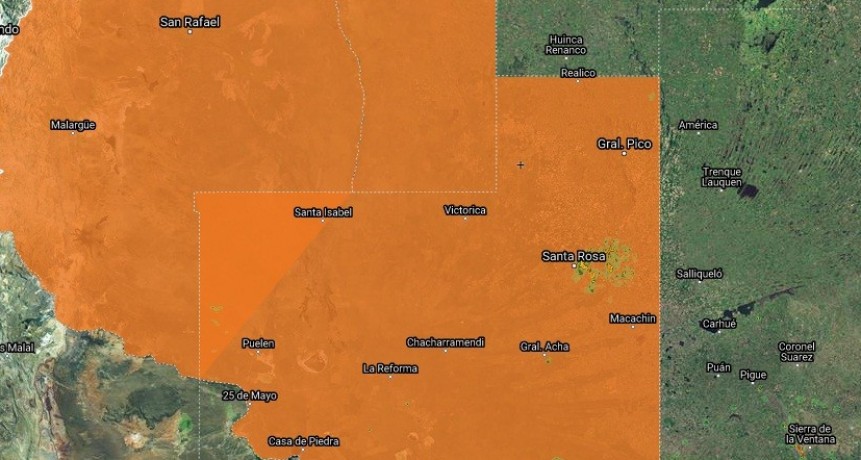 Alerta por tormentas en el oeste pampeano y zona