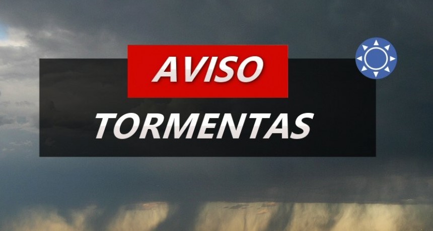 Aviso a corto plazo por tormentas fuertes con ráfagas y ocasional caída de granizo