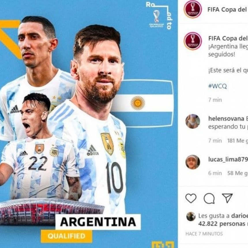 La Selección Argentina clasificó a la Copa del Mundo Qatar 2022