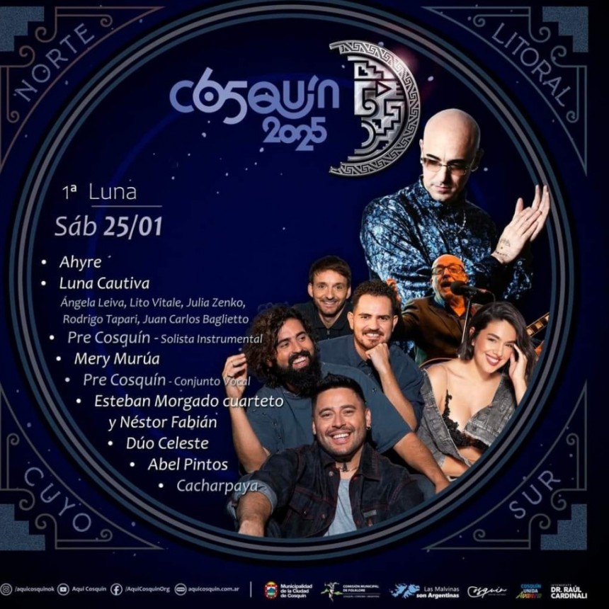 SE CONFIRMO LA GRILLA DEL FESTIVAL NACIONAL DE COSQUIN 2025