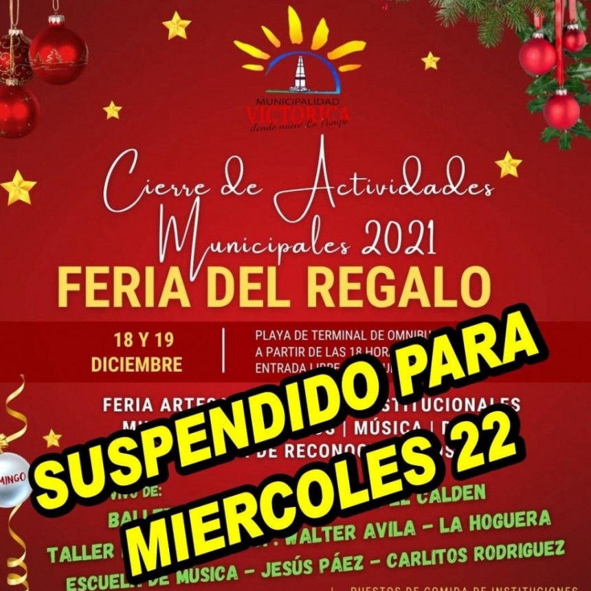SUSPENDIDAS LAS ACTIVIDADES PARA EL FIN DE SEMANA